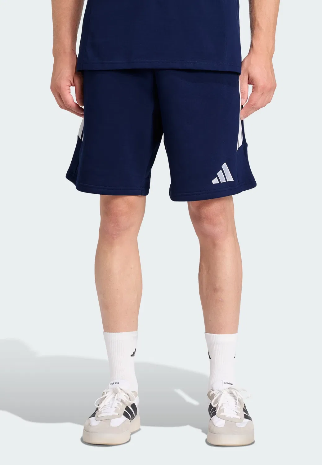 Спортивные шорты Adidas Performance Regular Workout Pants Tiro26 League темно-синего цвета — фото 2