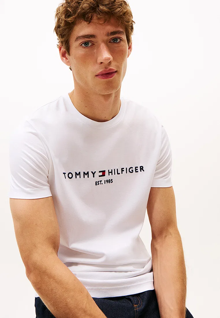 Футболка с логотипом, короткий рукав, Tommy Hilfiger, белый — фото 3