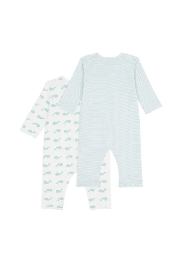 Комбинезон для сна Lot dors bien Petit Bateau, небесно-голубой белый — фото 2
