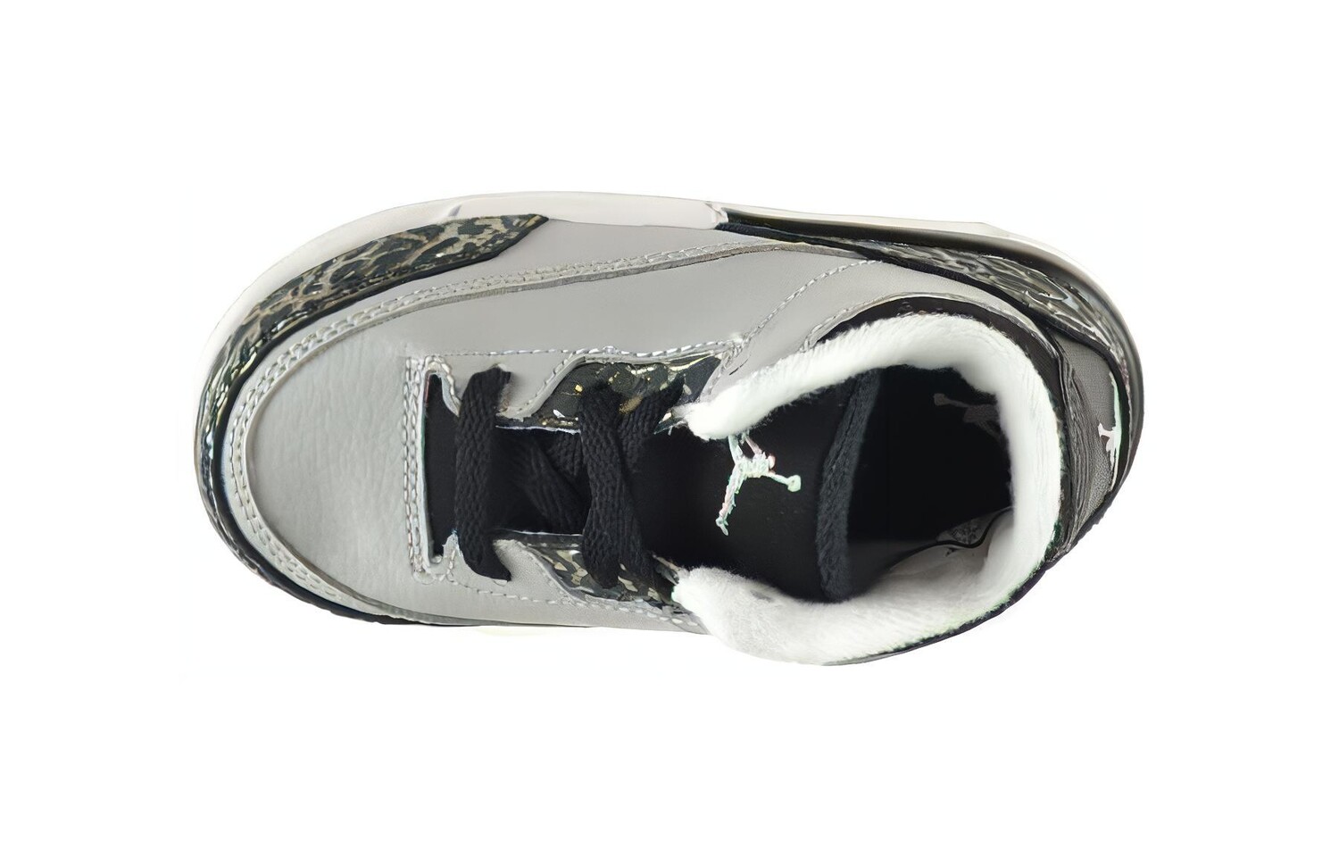 Кроссовки Air Jordan 3 Toddler Shoes TD Mid-top Wolf Gray, цвет Wolf Gray — фото 4