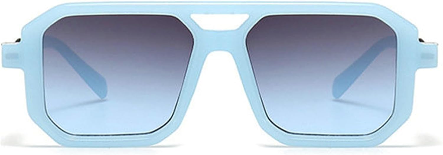 

Солнцезащитные очки Willochra Retro Square Pilot для женщин и мужчин, 70-е годы, с двойной перемычкой, винтажные, прямоугольные, с защитой от УФ-излучения UV400, панк, черные, зеленые, C7