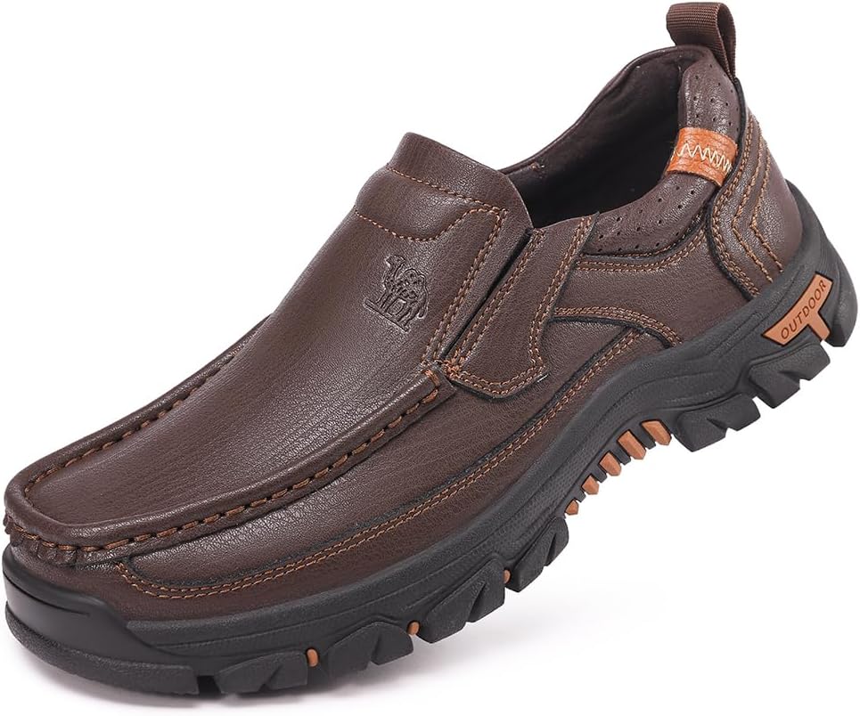 

Мужские кожаные слипоны CAMEL CROWN, повседневная обувь без шнурков, удобные для ходьбы, Brown95015