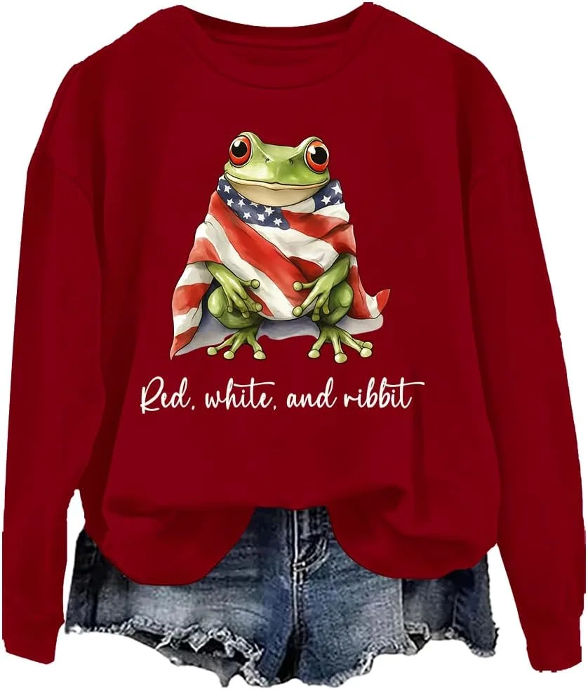 

Свитшот Red White And Ribbit Frog woati