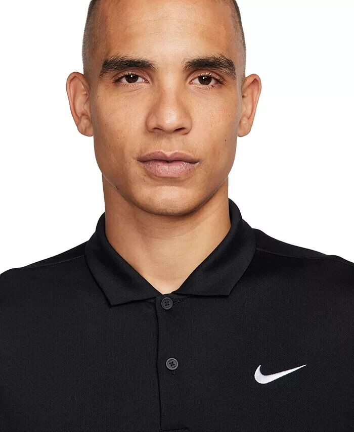Мужская рубашка-поло для гольфа свободного кроя Core Dri-FIT с короткими рукавами Nike, черный — фото 3