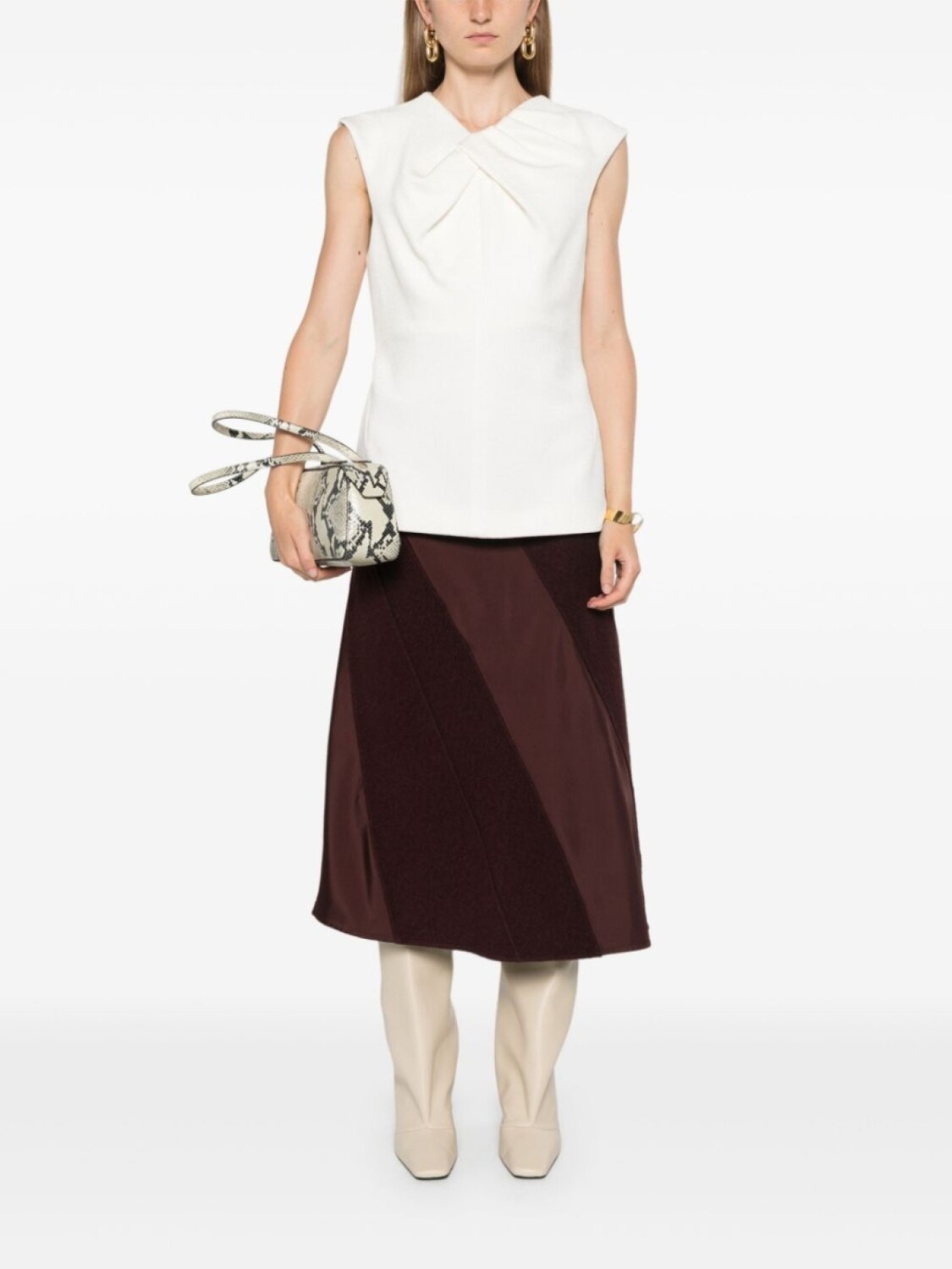 

Топ с круглым вырезом Jil Sander, серый