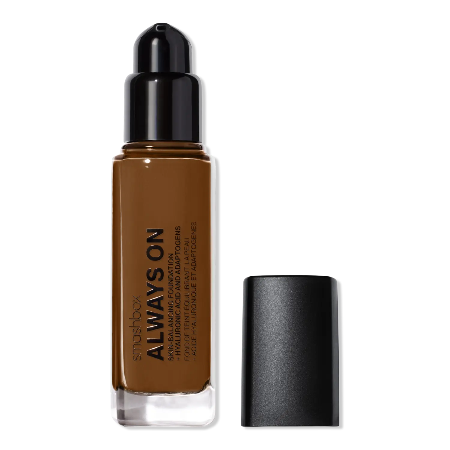

Тональный крем Always On Skin-Balancing Foundation с гиалуроновой кислотой и адаптогенами. Smashbox, D10N (level-one dark with a neutral undertone)