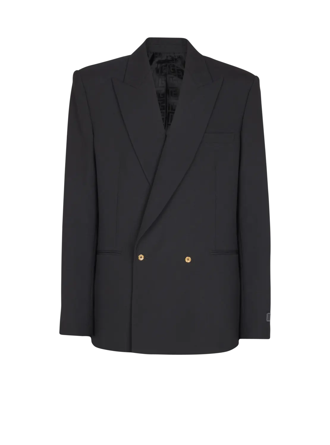 

Шерстяной пиджак на двух пуговицах Balmain, черный