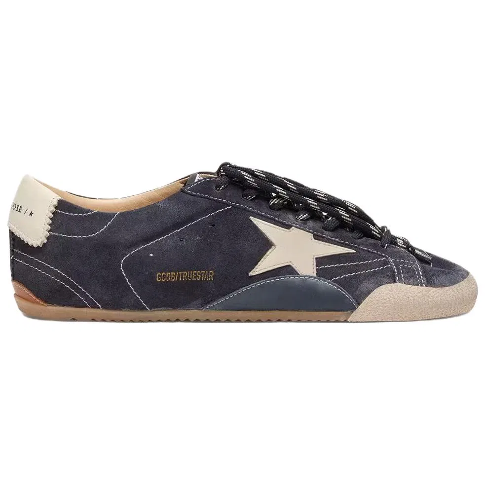 Кеды из кожи Golden Goose темно-синие — фото 3