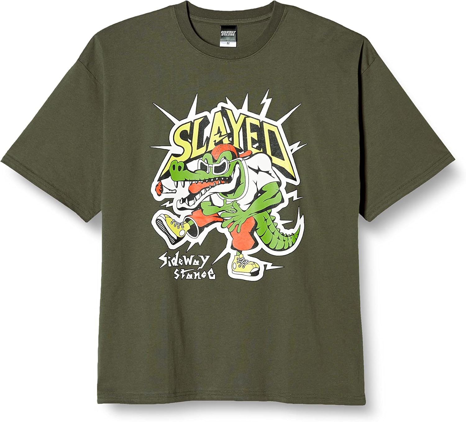 

Мужская футболка с коротким рукавом Improbes 70074 с принтом под кожу аллигатора Improves, зеленый