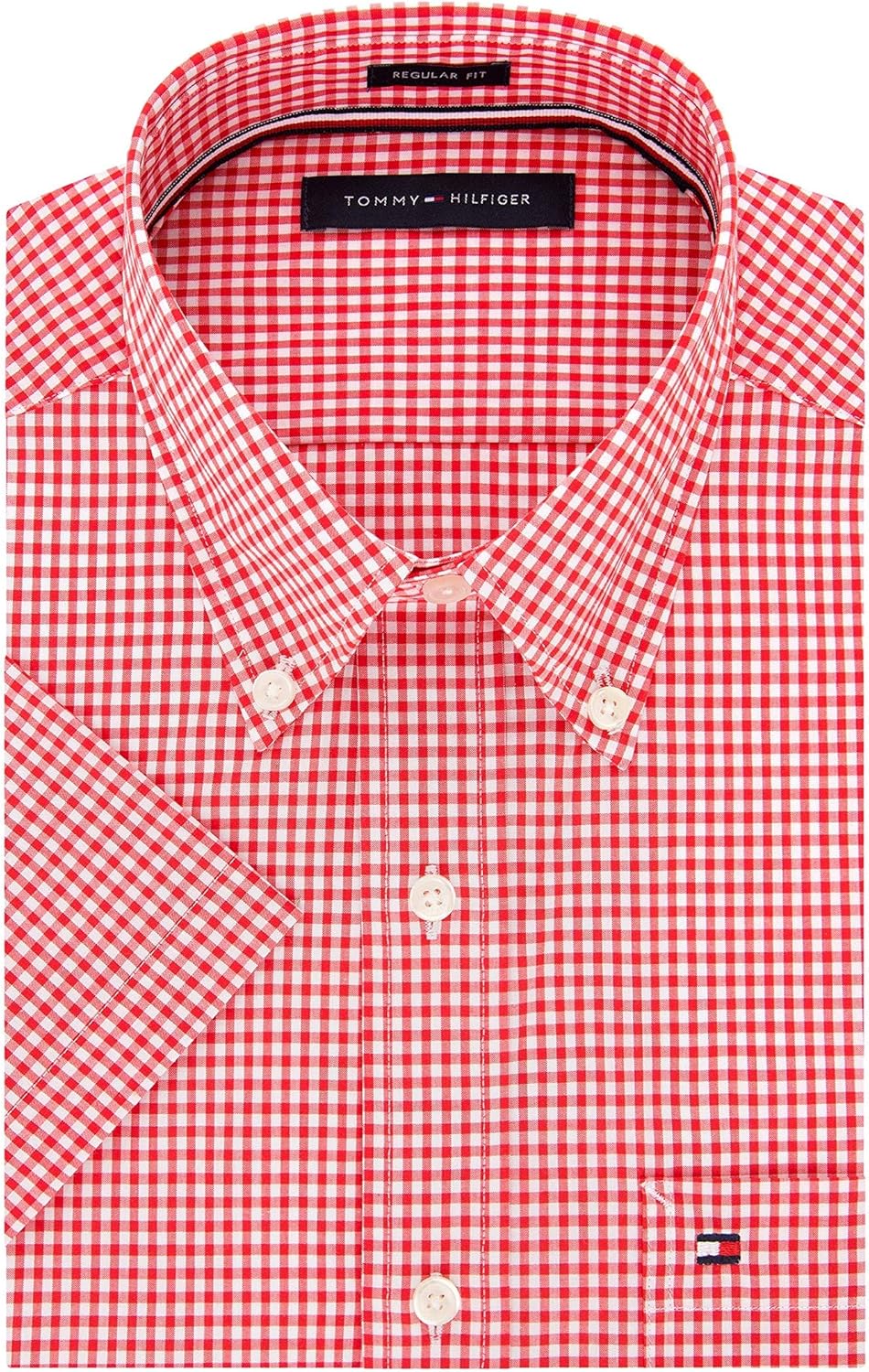 Рубашка Tommy Hilfiger с коротким рукавом и застежкой на пуговицы, Cardinal — фото 3