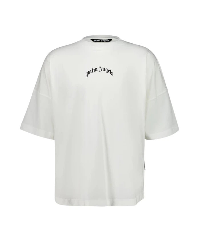 

Футболка с изогнутым логотипом на спине Palm Angels, белый