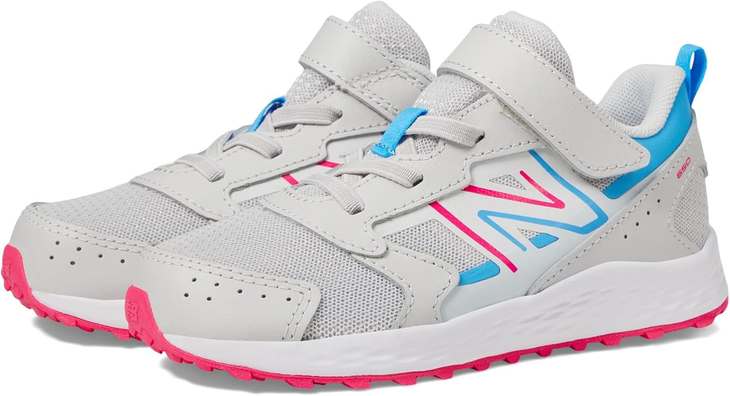 Кроссовки New Balance детские унисекс Fresh Foam 650 V1 с эластичными шнурками и верхней застежкой, розовый — фото 2