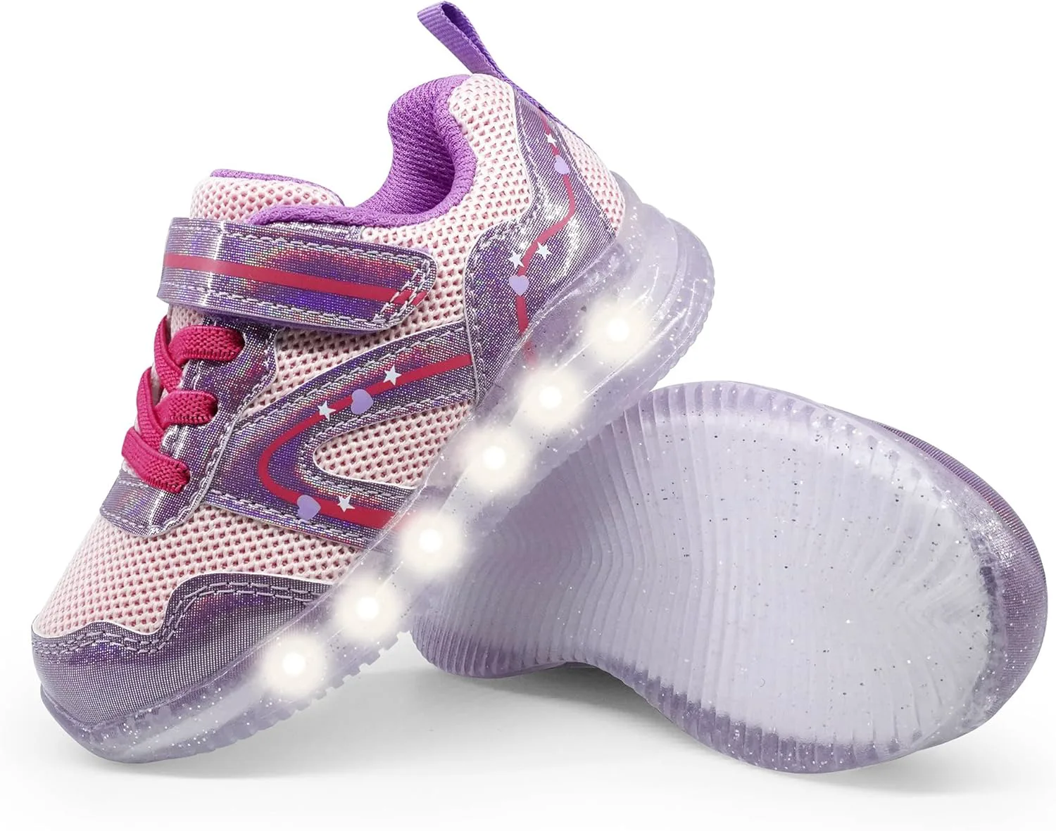 

Детские кроссовки Floranate с подсветкой для мальчиков и девочек, светящиеся LED, легкие для прогулок и тенниса, для малышей и маленьких детей, розовый