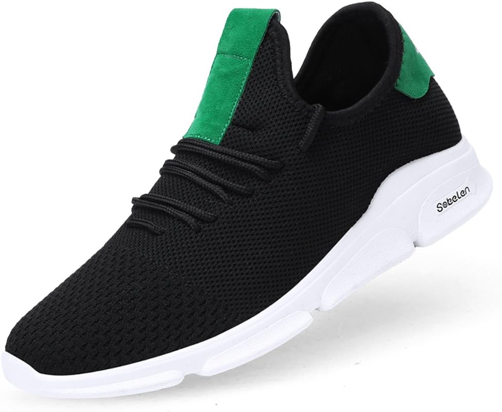 

Мужские легкие кроссовки для бега, спортивные дышащие сетчатые кеды, кроссовки с верхом из трикотажа для повседневной ходьбы Ohchsh, зеленый