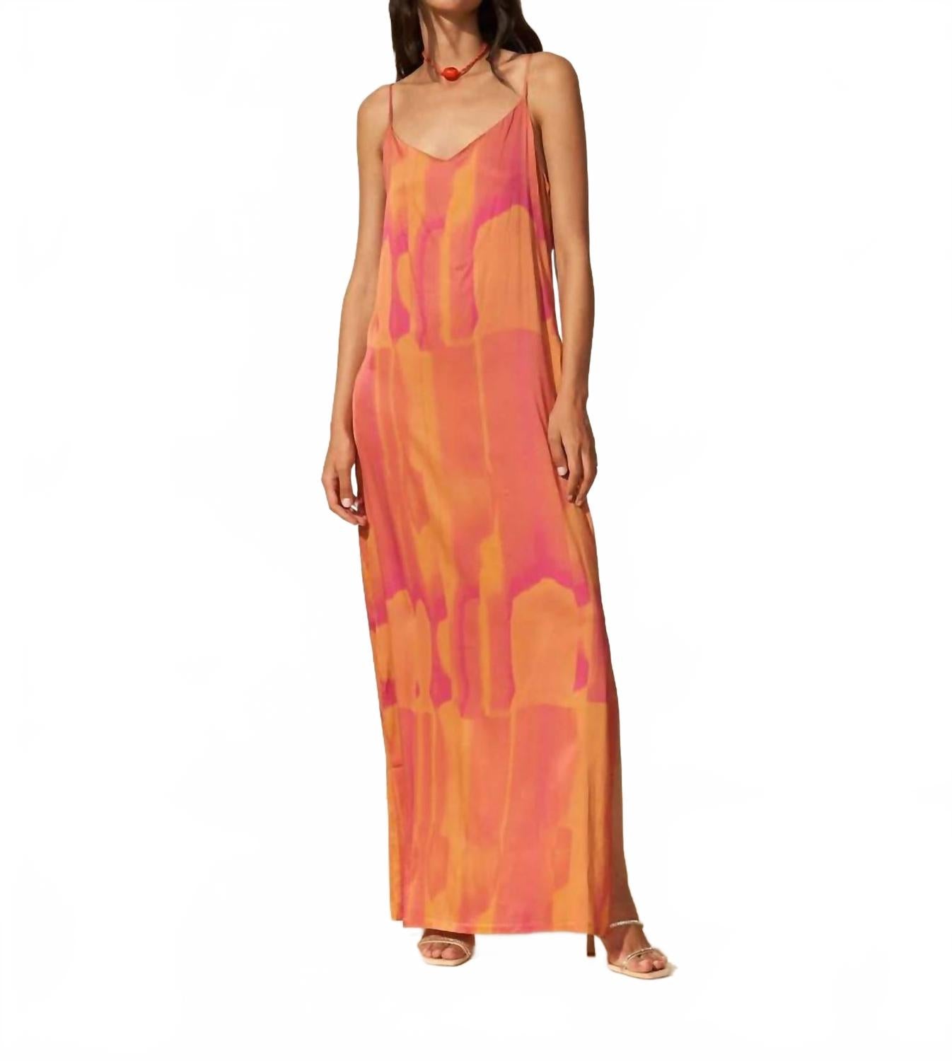 

Анжелика макси-платье с V-образным вырезом в технике тай-дай Fete Imperiale, Tie&Dye