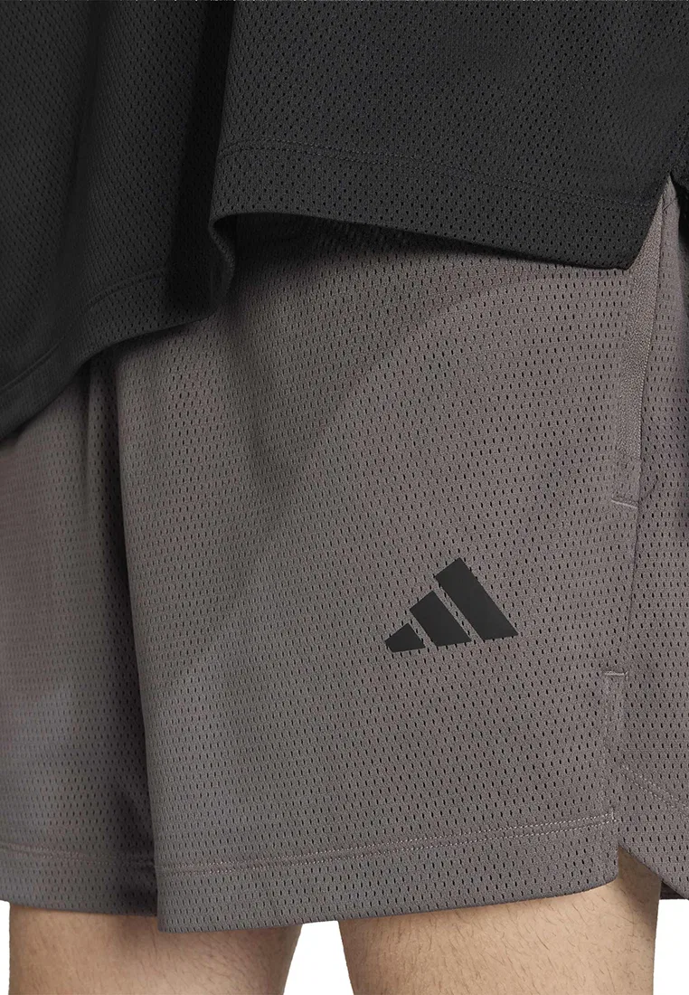 Шорты спортивные, сетчатые, D4T Power Essentials Adidas, цвет Charcoal — фото 3