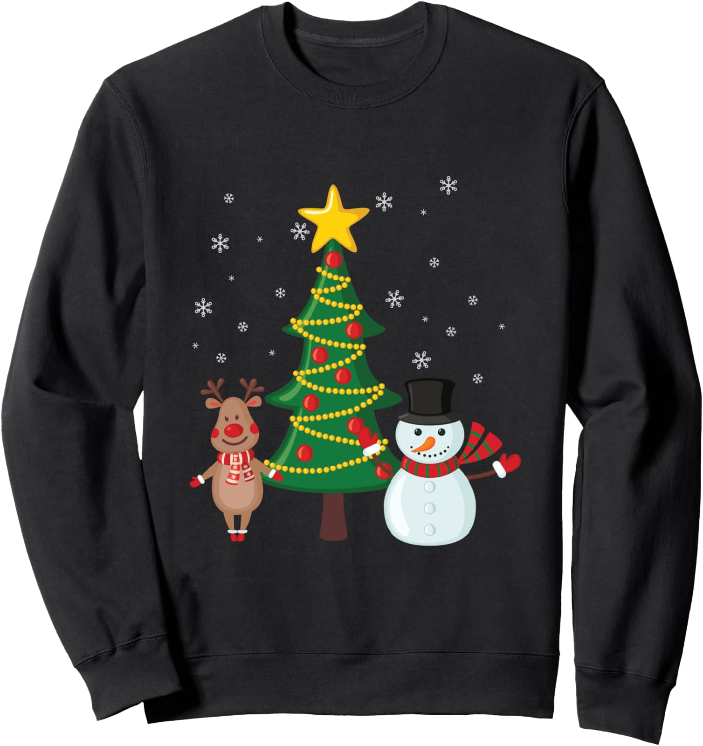 

Милая рождественская толстовка с изображением оленя, снеговика и елки, черная (black 19-3911tcx), размер S Uab Kidkis, Черный, Милая рождественская толстовка с изображением оленя, снеговика и елки, черная (black 19-3911tcx), размер S Uab Kidkis