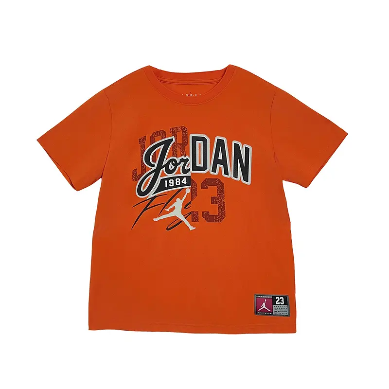 

Детская футболка с круглым вырезом, средней толщины Jordan, оранжевый красный