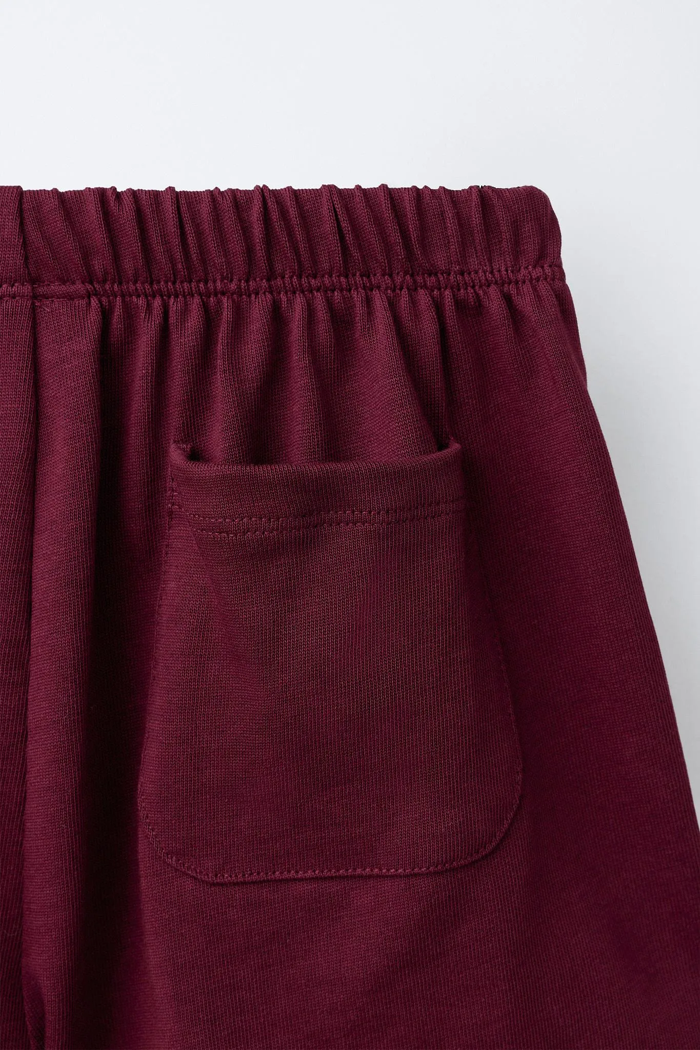 Базовые бермудские шорты Zara, бургундия — фото 4