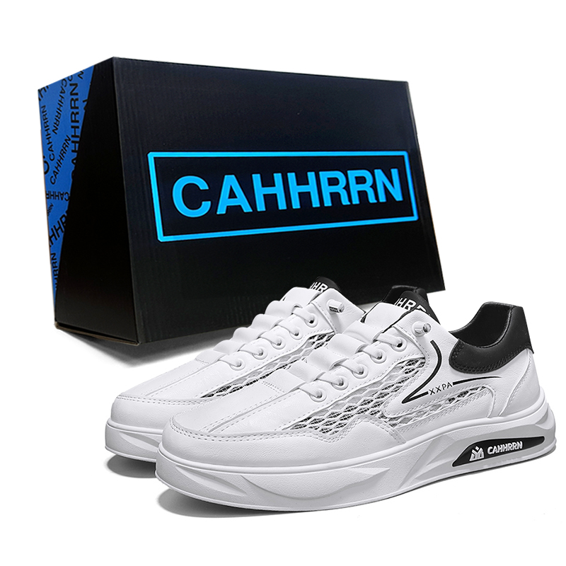 

Мужские дышащие низкие кроссовки для скейтбординга CAHHRRN, White Black