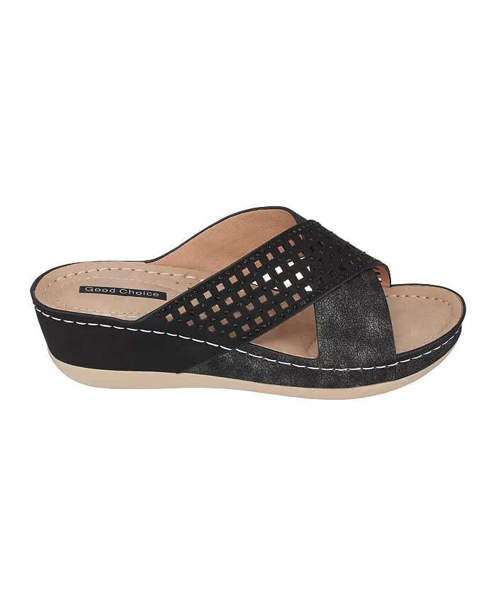 Женские босоножки Isabella на танкетке GC Shoes, черный — фото 2