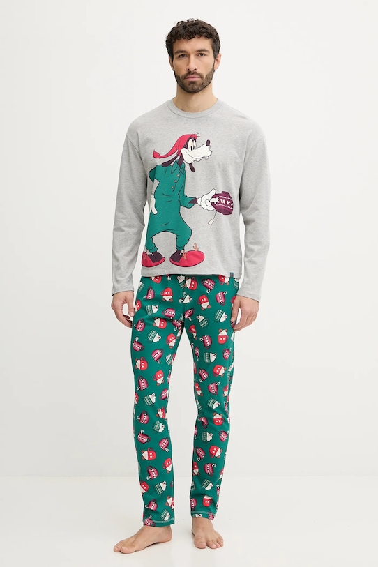 

Хлопковая пижама United Colors of Benetton, серый