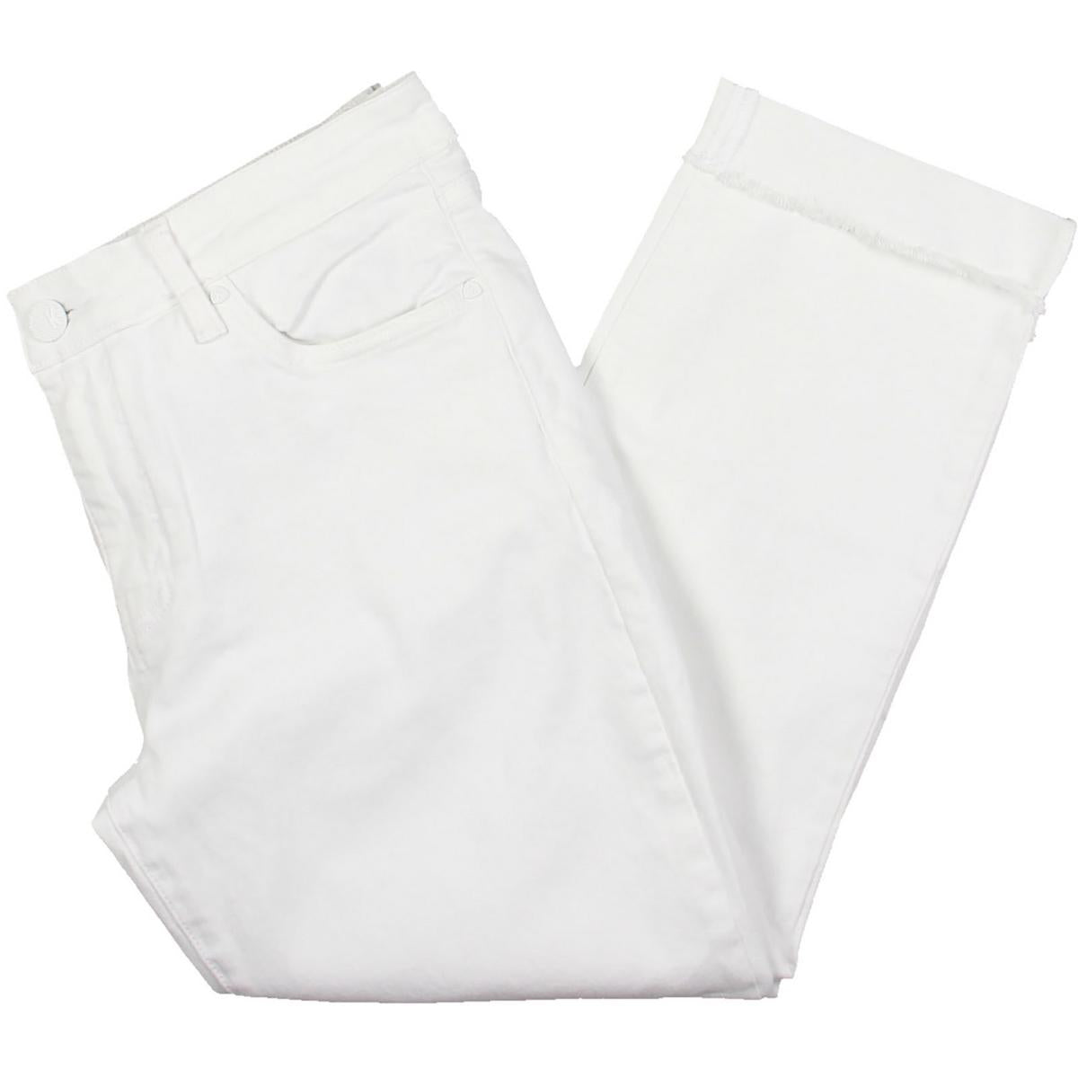 

Женские однотонные джинсы-капри с высокой посадкой KUT FROM THE KLOTH, белый