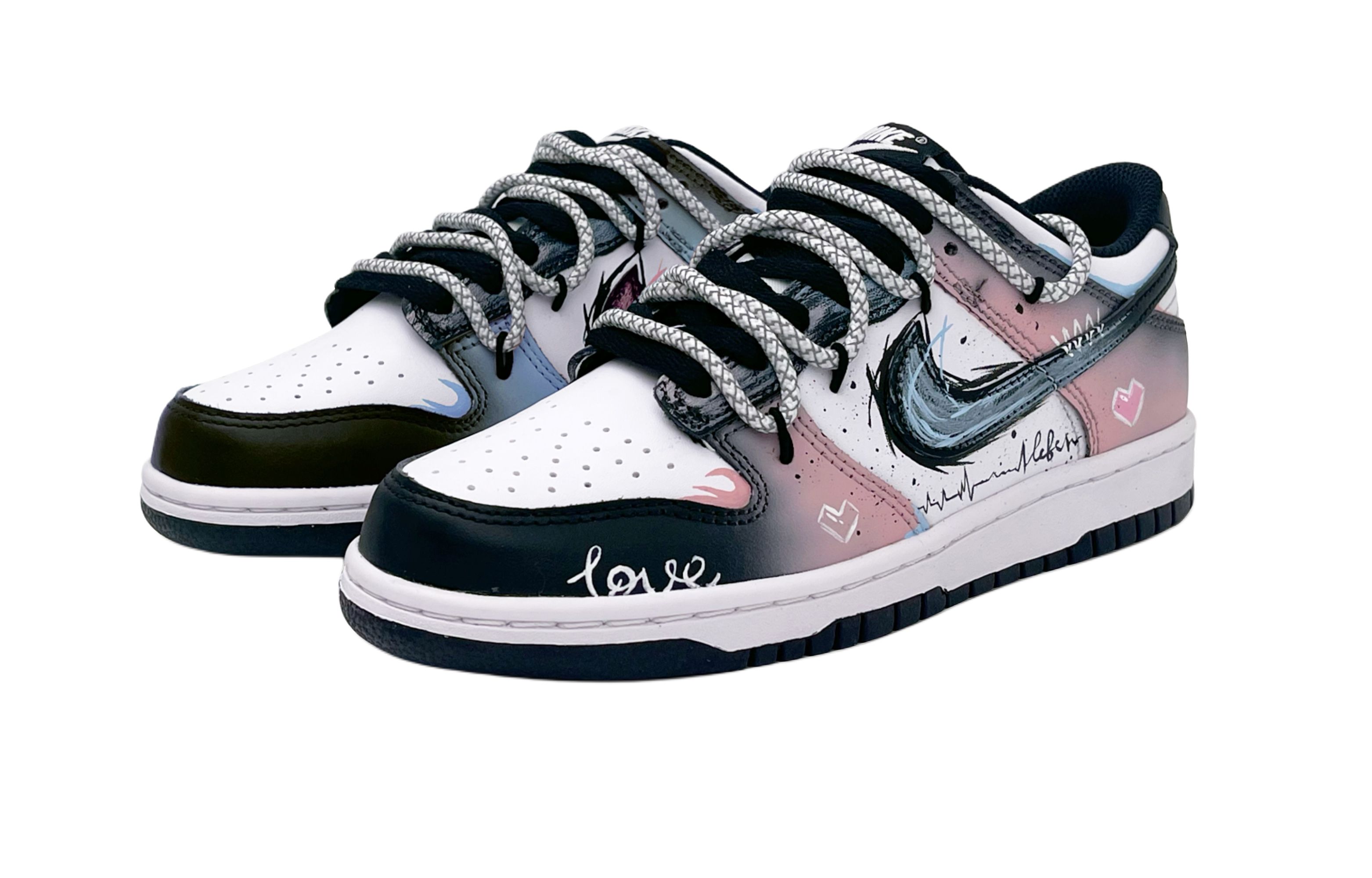 

Детские кроссовки для скейтбординга Dunk Love Song Low Top для подростков Nike, синий/розовый
