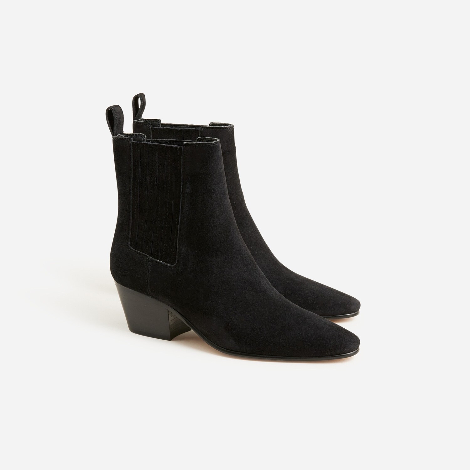 

Ботильоны Piper из замши J.Crew, черный