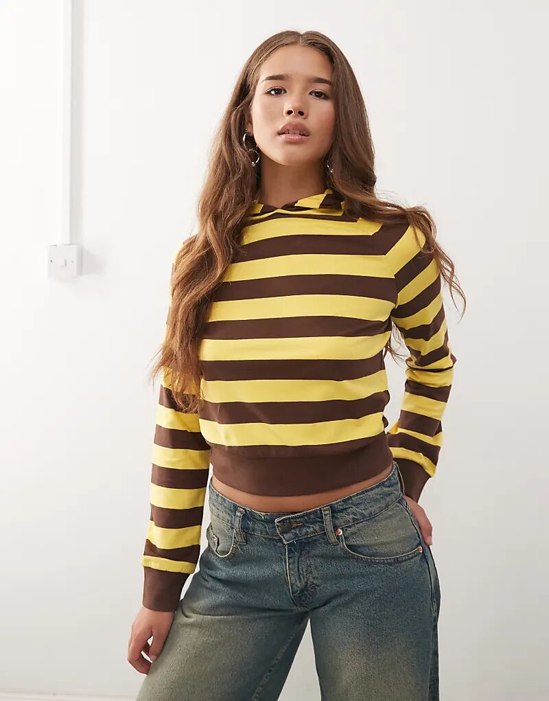 

Полосатая толстовка COLLUSION черного и желтого цветов