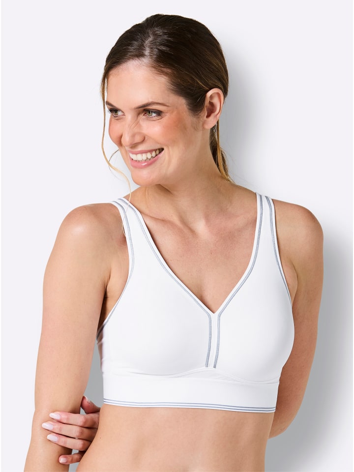 

Бюстгальтер Comfort без косточек белого и синего цвета WITT WEIDEN