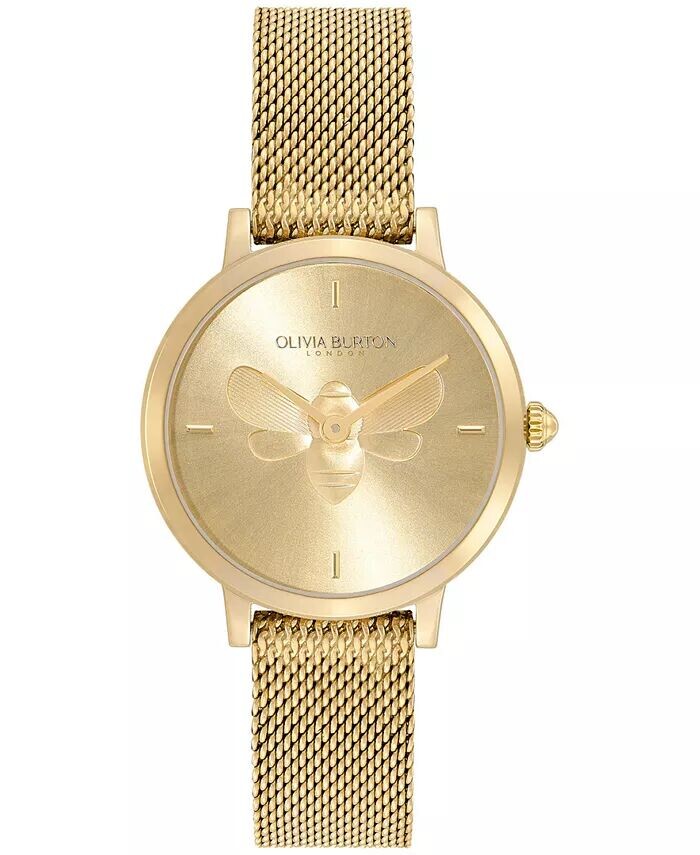 

Женские ультратонкие часы Bee из золотистой стали, 28 мм Olivia Burton