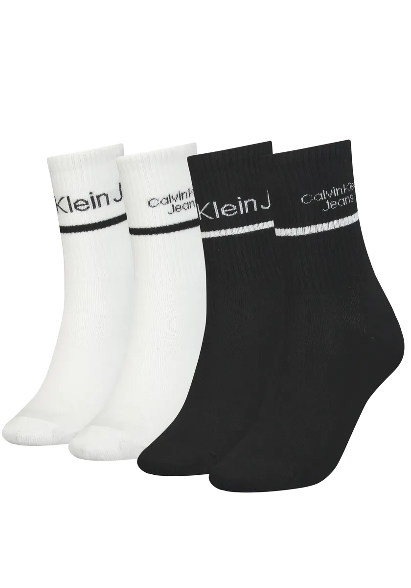 

Спортивные носки Calvin Klein Jeans (4 шт.) с вышивкой логотипа, черный
