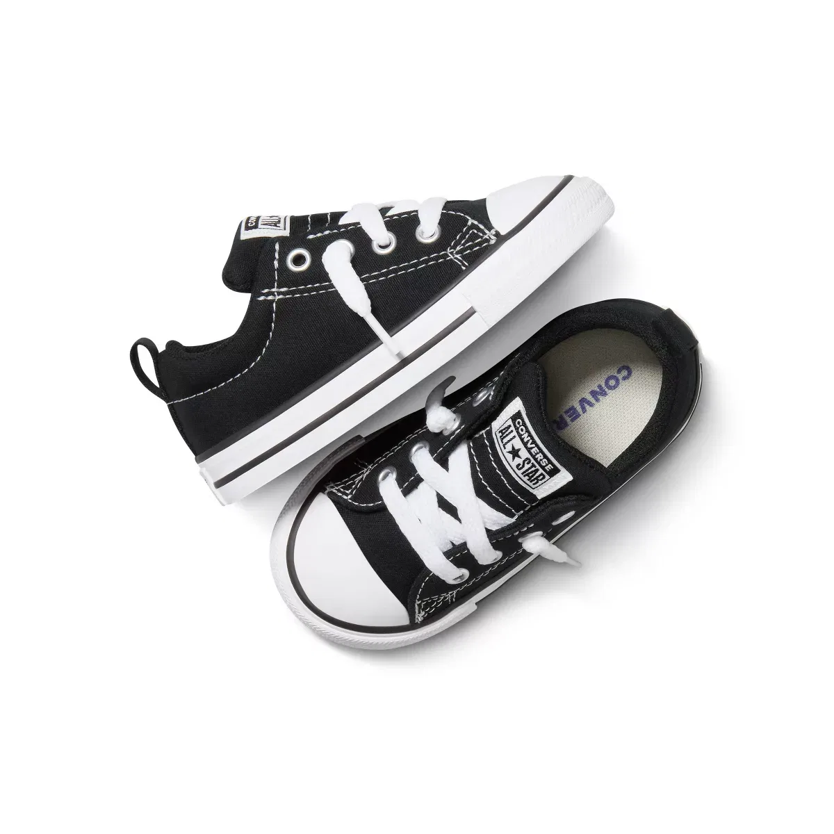 Детские кеды для девочек с принтом Converse, Light Black — фото 4