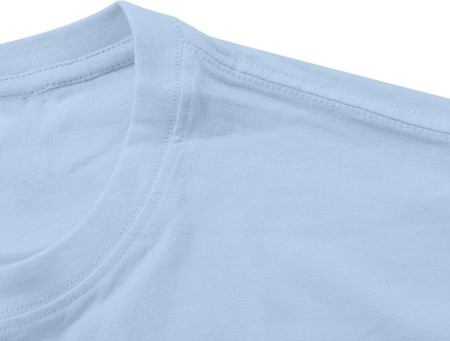 Мужская хлопковая футболка с круглым вырезом Classic Fit, Sky Blue — фото 4