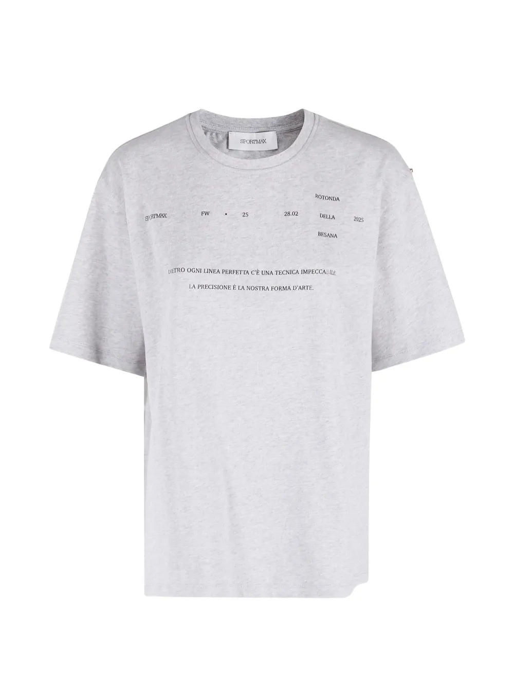 

Футболка с короткими рукавами и принтом SPORTMAX, серый
