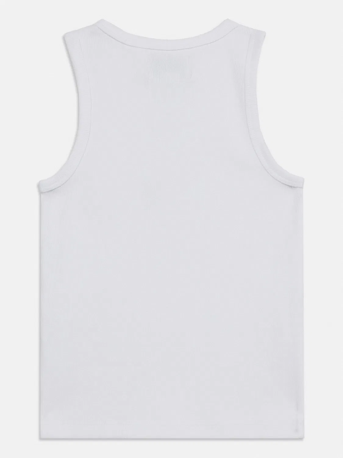 Топ Calvin Klein Jeans Monologo Patch Tank белого и кремового цвета — фото 2