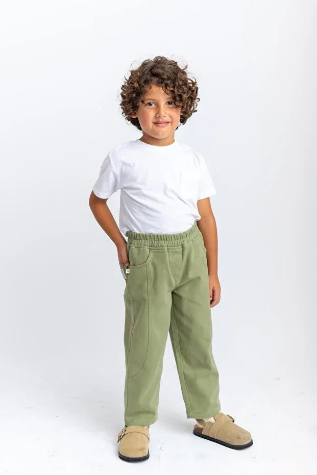 Детские брюки для девочек тюлевые Oliven The Kid, Green — фото 2