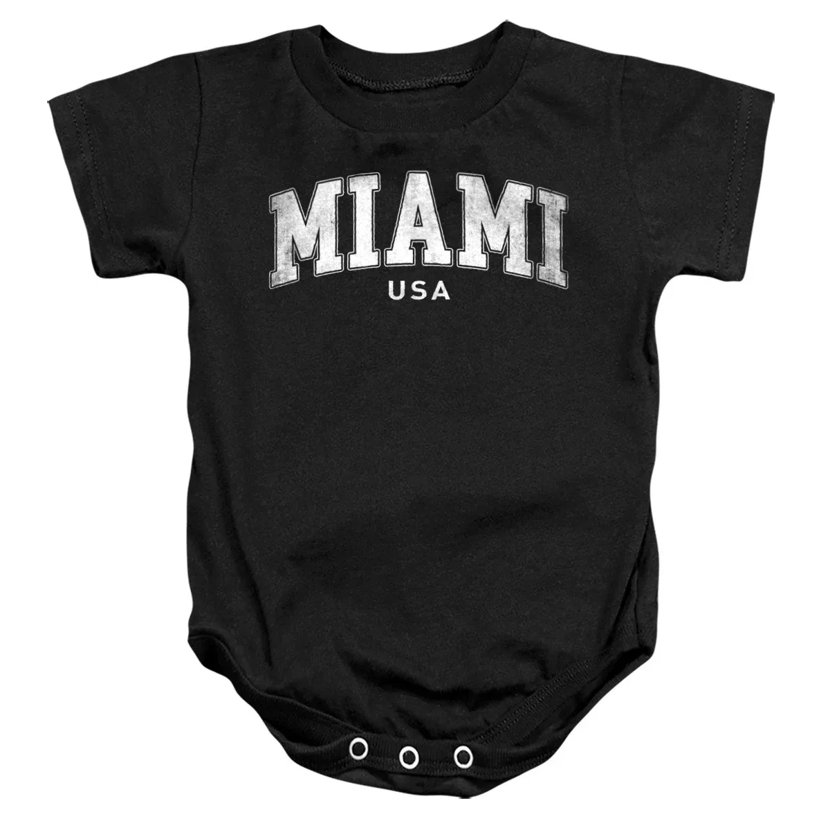 Детское боди с коротким рукавом Miami City Arched LOGOVISION, Black