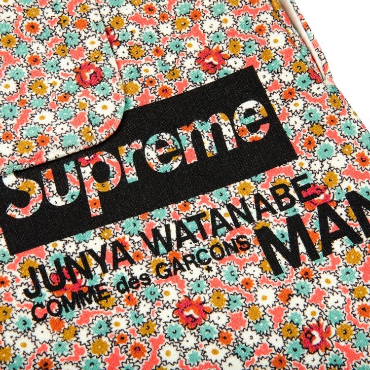 Спортивные брюки Supreme x Junya Watanabe x Comme des Garçons MAN Sweatpant 'Pink Flowers', разноцветный — фото 4