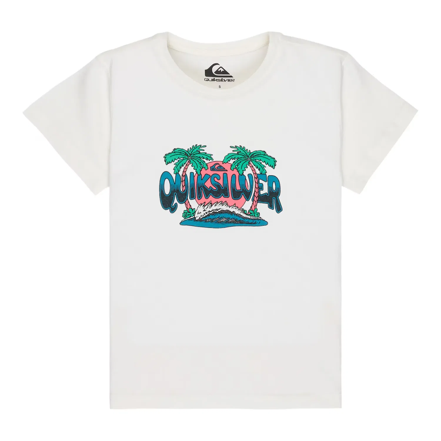Детская футболка с принтом Ev Palm Horizon Quiksilver, Blanco