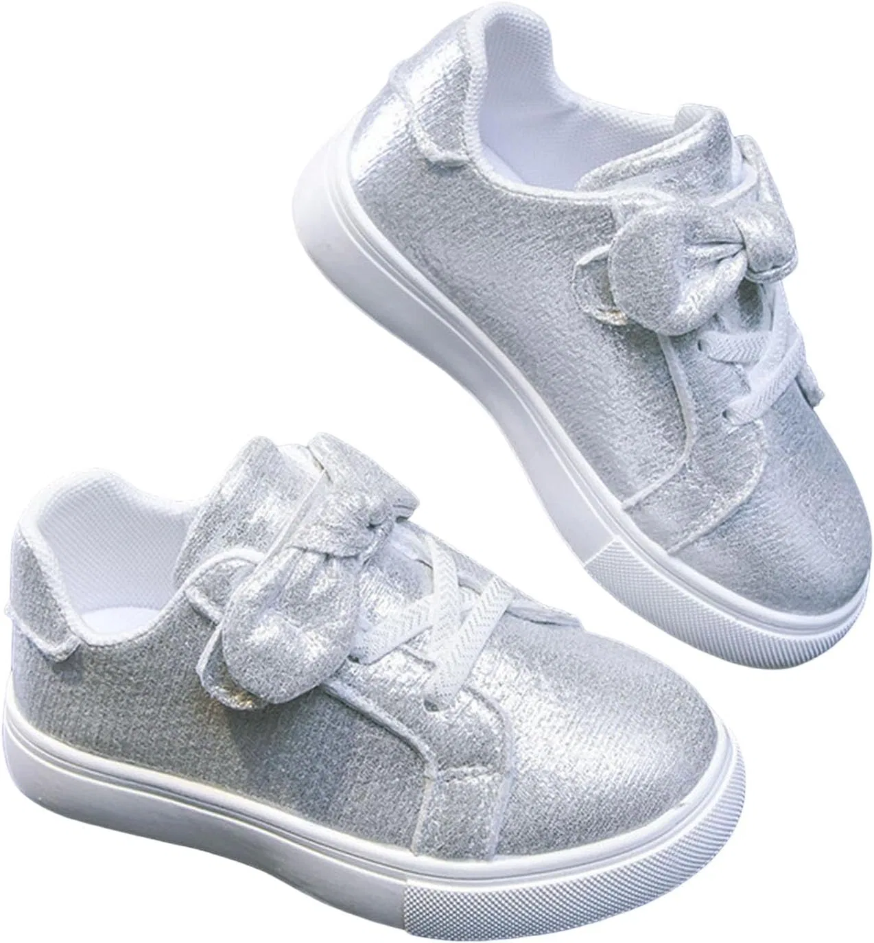 Детские кроссовки для девочек с легким спортивным дизайном IWIHMIV, Silver