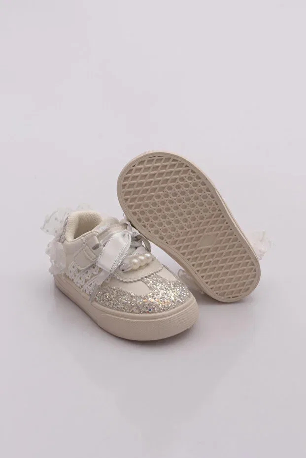 Детские кроссовки для девочек с принтом Marco Kids, White — фото 4