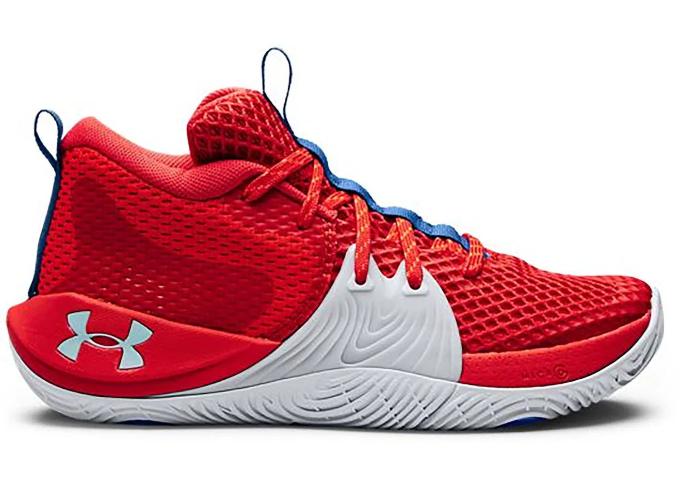 Детские кроссовки для мальчиков с высокой посадкой Under Armour Embiid One, Versa Red/Versa Red-Halo Gray
