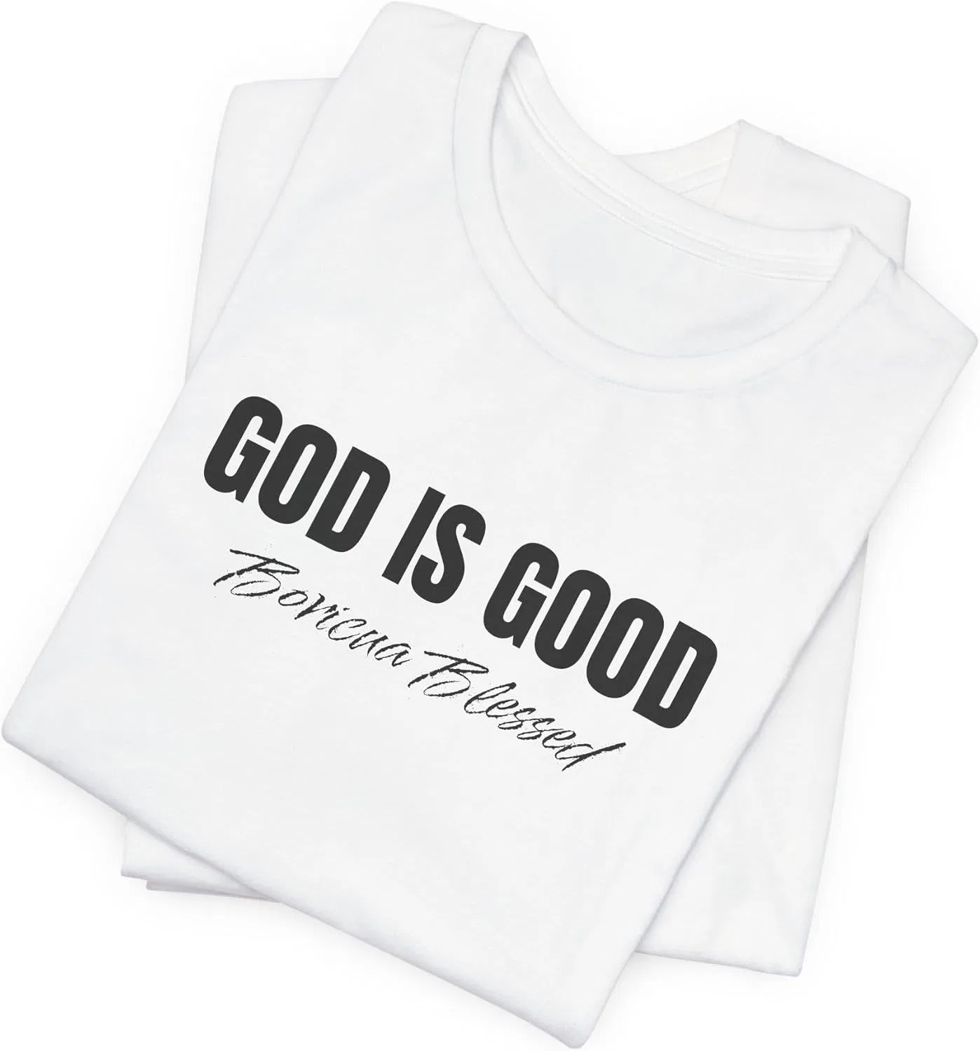 Женская футболка с принтом God Is Good Boricua Blessed Bella+canvas, White