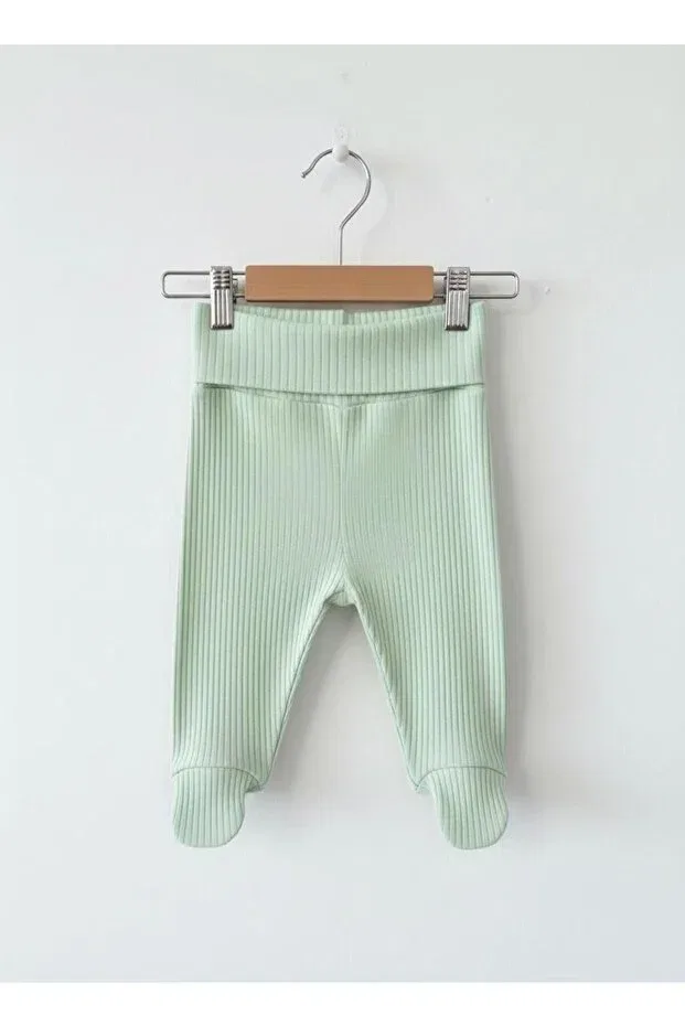 Детские брюки для девочек облегающие Basic theme reported bottom with booties Tiffany, Mint