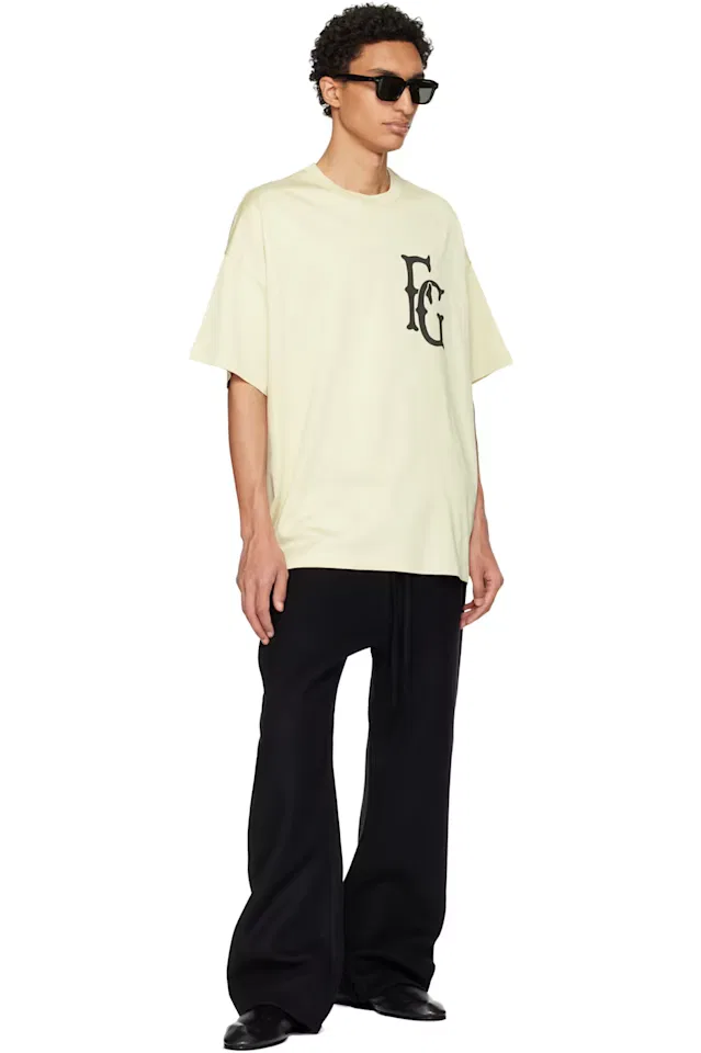 Кремовая футболка Cotton Rayon 26 Fear Of God — фото 4