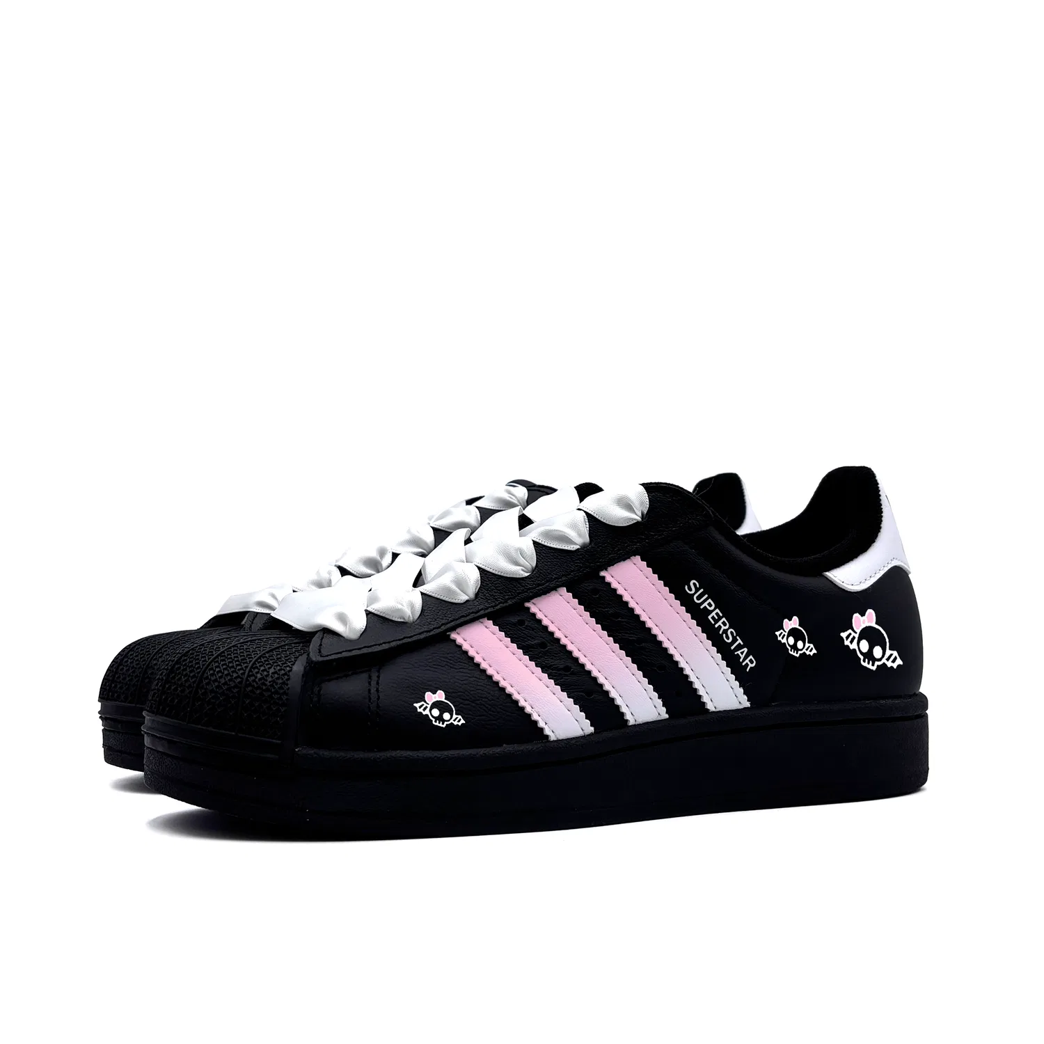 Детские кроссовки для скейтбординга кожаные Adidas Originals Superstar 2, Pink — фото 4