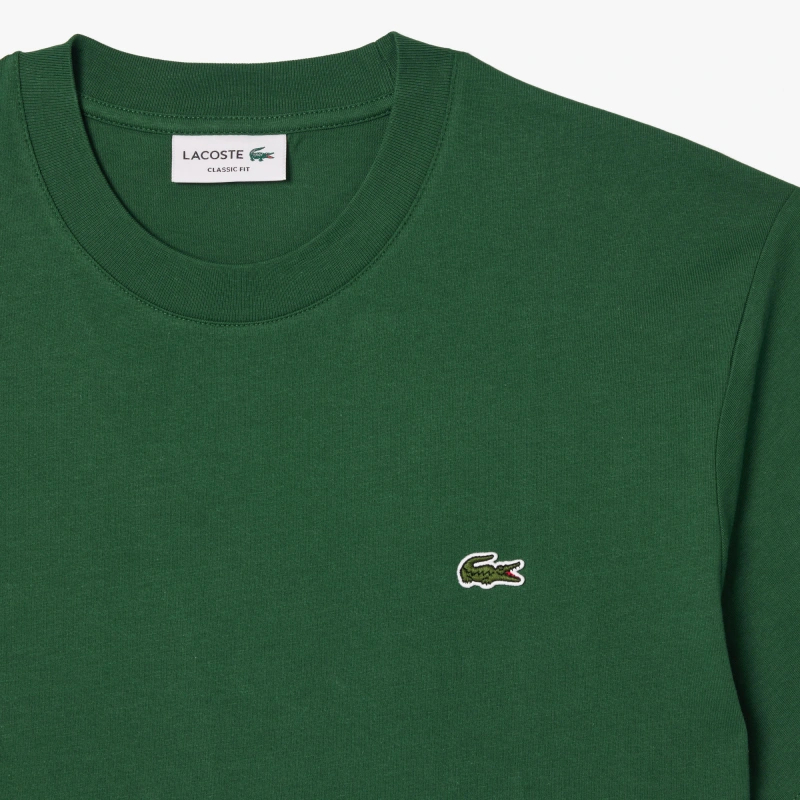 Футболка Lacoste Logo-Patch Cotton, зеленый — фото 2