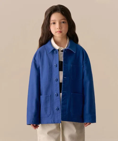 Детский жакет с коротким рукавом White Satin Short Jacket MUSINSA STANDARD KIDS, French Blue